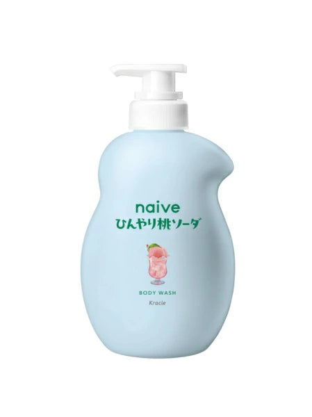 Kracie Naive Peach Leaf Body Wash 530ml Cool Peach