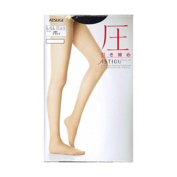 Atsugi Astig (Ya) Air Touch Stocking L-LL 480 black