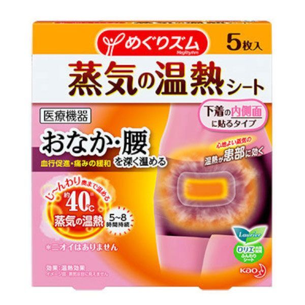 Kao MegRhythm Underwear Steam Warm Sheets (5 Pcs, For Menstruation Pain Relief)