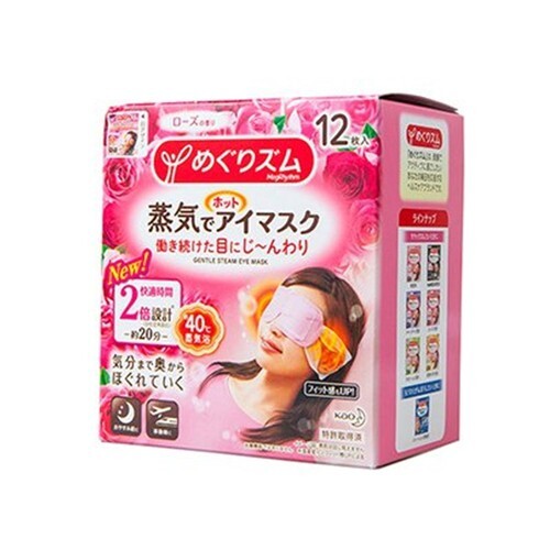 Kao MEGURISM Health Care Steam Warm Eye Mask Rose scent 12 Sheets