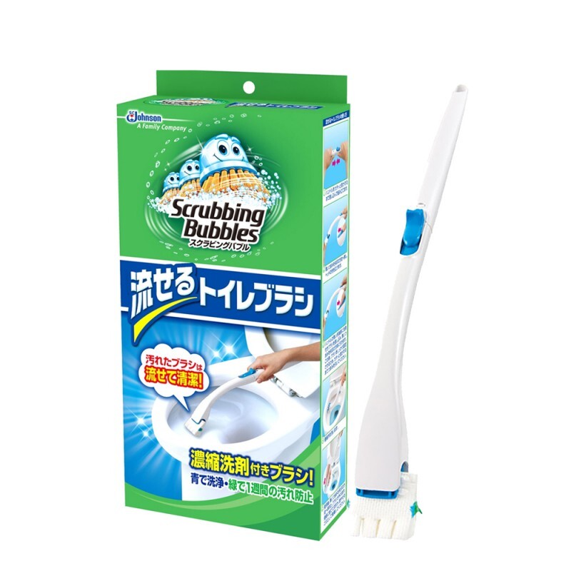 Johnson Scrubbing Bubbles Toilet Brush (1 Handle, 1 Stand, 4 Replacement Heads)