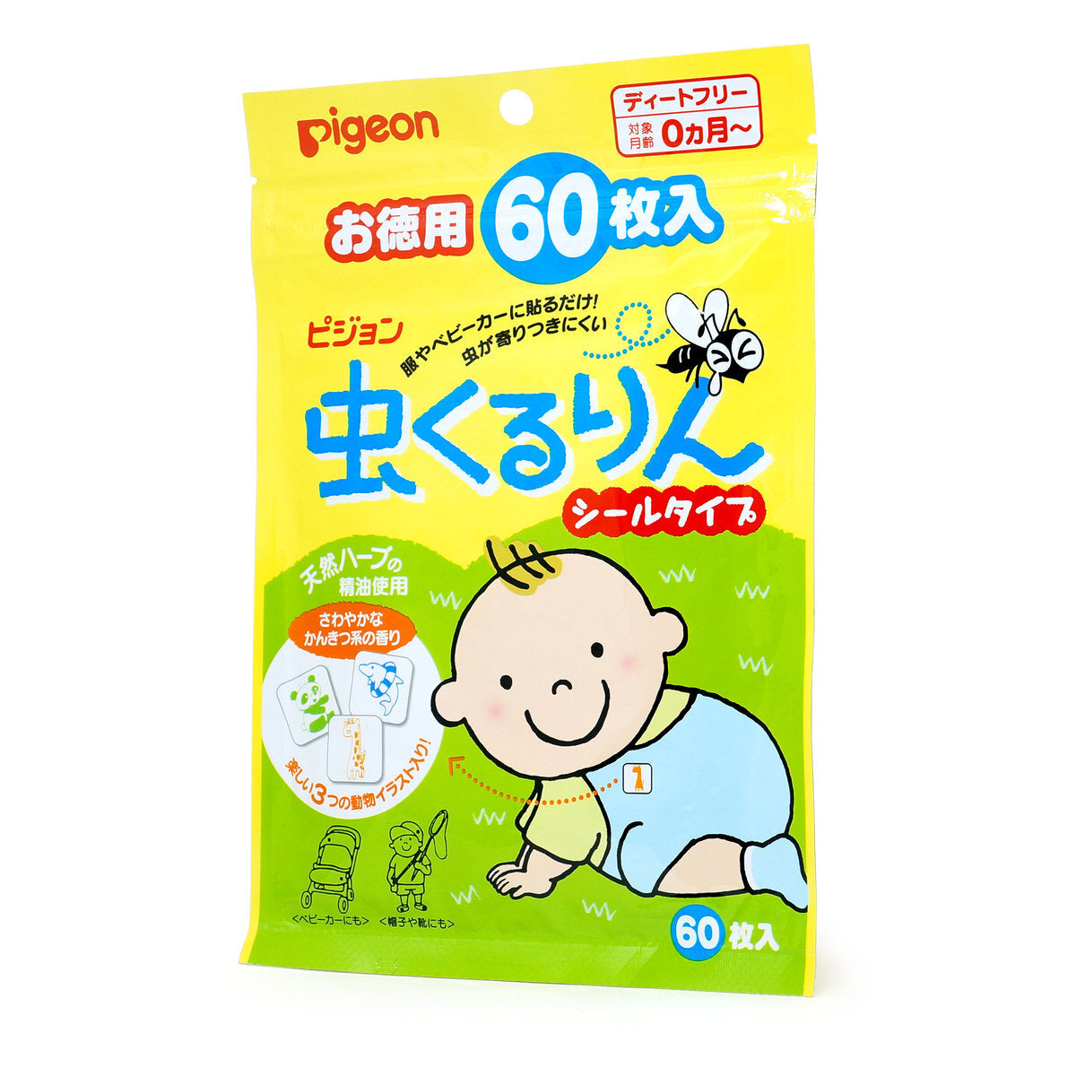 Pigeon Baby Insect Repellent Sticker Value Pack 60PK