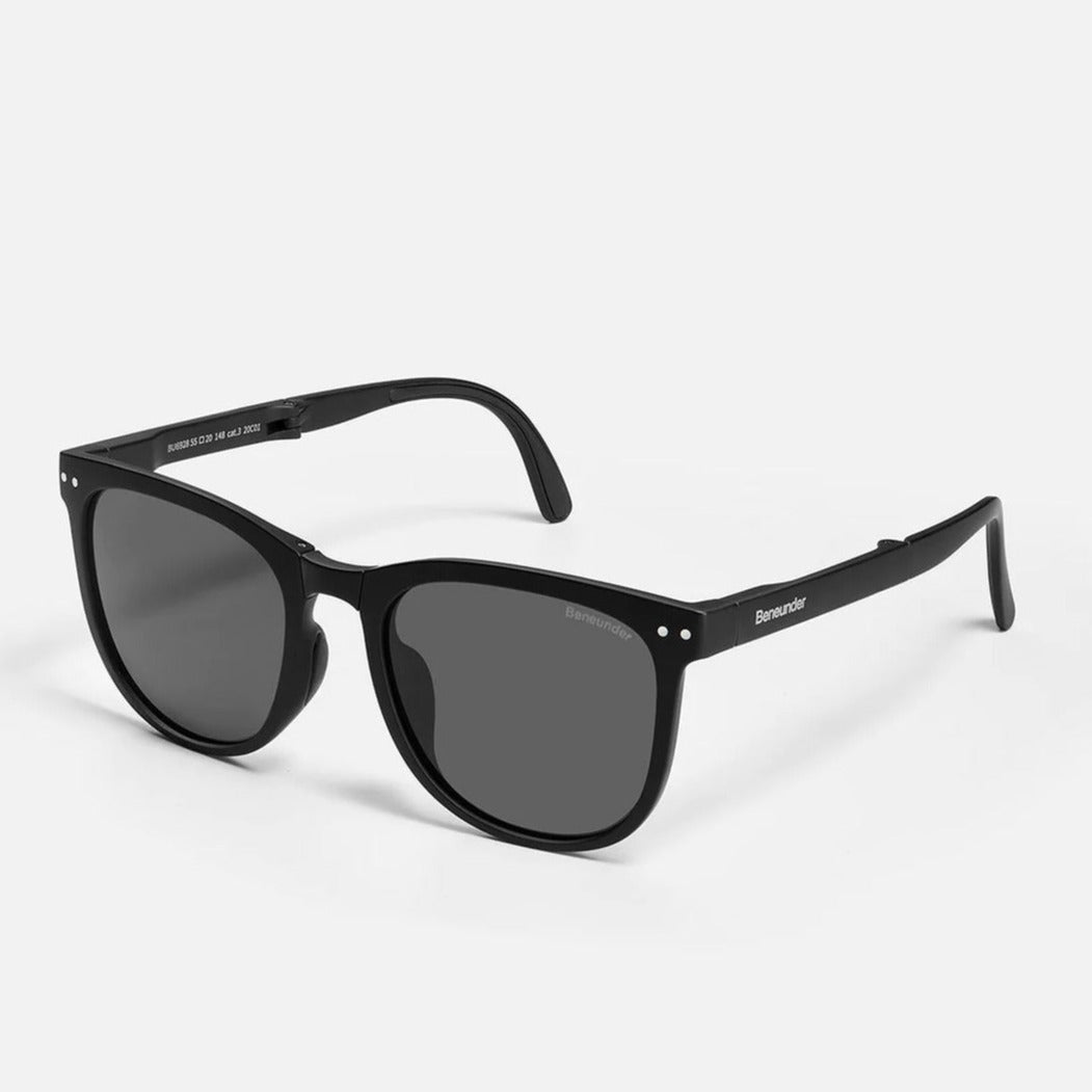 Beneunder 21BU Beneunder Down Polarized Folding Sunglasses - Black