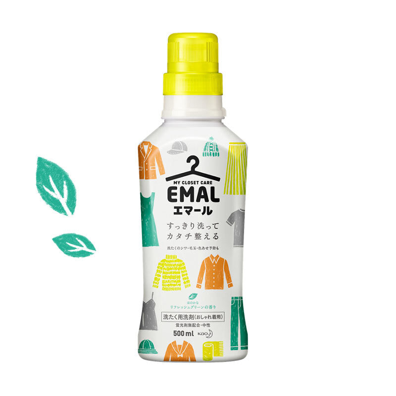 Kao EMAL Delicate Laundry Detergent Fresh Green Scent 460ml