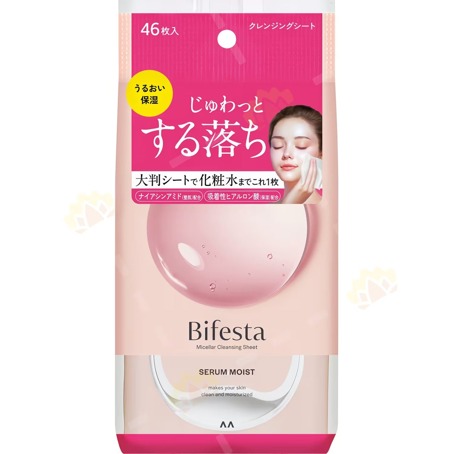 Mandom Bifesta Water Cleansing Sheet 46 pcs [Type: Pink]
