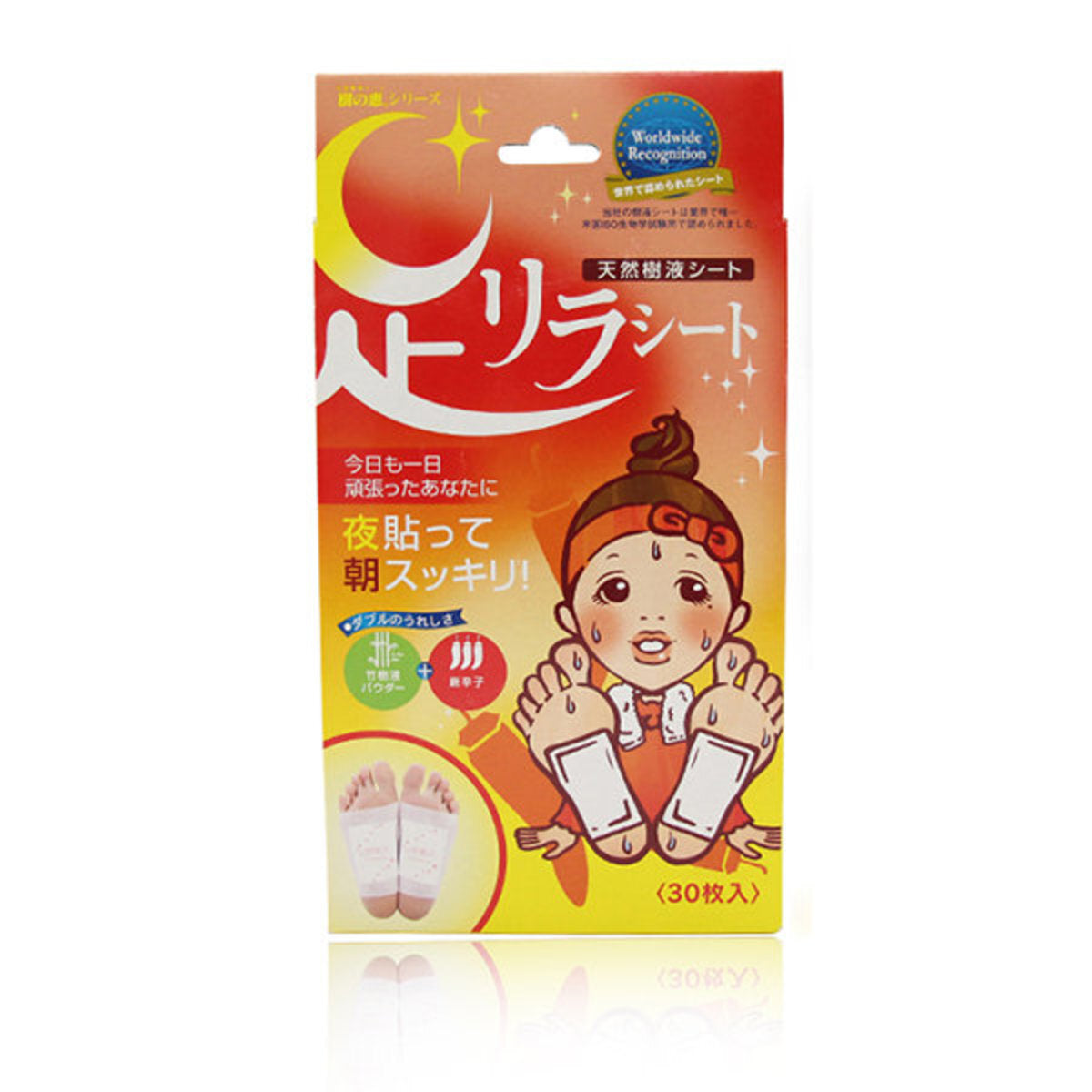 Ashirira Foot Relax Sheet 30 sheets Red pepper