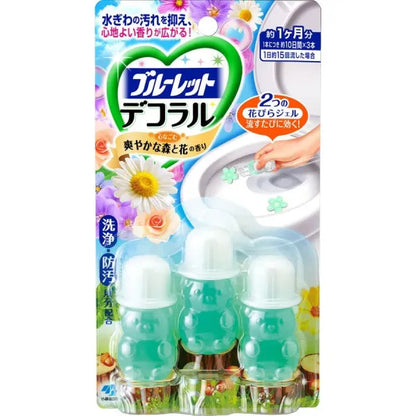 Kobayashi Bluelet Premium Toilet Bowl Scent and dirt Petal gel Refresher - 3pcs